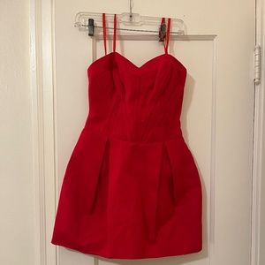 Jill Stuart Red Strapless Dress